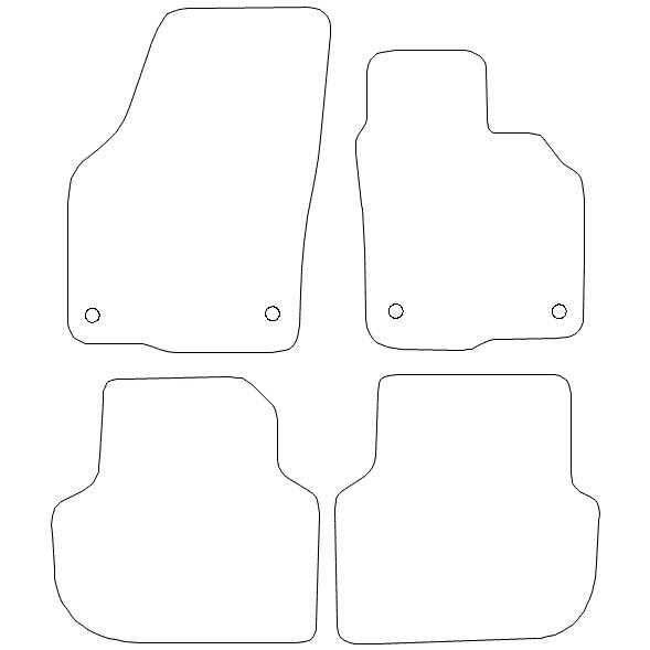 Volkswagen Jetta Car Mats with Push Click Fixing